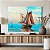 Quadro Decorativo Canvas Paisagem Pintura Abstrata à Óleo Barco a Vela Horizontal - Imagem 4