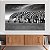 Quadro Decorativo Canvas Animal Silvestre Zebras na água Preto e Branco Horizontal - Imagem 3