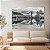 Quadro Decorativo Canvas Paisagem Lago na Floresta Black and White Horizontal - Imagem 3