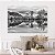 Quadro Decorativo Canvas Paisagem Lago na Floresta Black and White Horizontal - Imagem 5