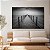 Quadro Decorativo Canvas Paisagem Ponte ao Mar Black and White Horizontal - Imagem 2
