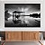 Quadro Decorativo Canvas Paisagem Barco de Pesca Malásia Black and White Horizontal - Imagem 3