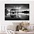 Quadro Decorativo Canvas Paisagem Barco de Pesca Malásia Black and White Horizontal - Imagem 5