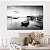 Quadro Decorativo Canvas Paisagem de Barco No Lago Black and White Horizontal - Imagem 5