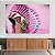 Quadro Decorativo Canvas Paisagem Cocar Indígena Rosa e Colorido Horizontal - Imagem 3