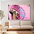 Quadro Decorativo Canvas Paisagem Cocar Indígena Rosa e Colorido Horizontal - Imagem 2