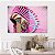 Quadro Decorativo Canvas Paisagem Cocar Indígena Rosa e Colorido Horizontal - Imagem 5