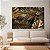 Quadro Decorativo Canvas Folhas de Costela de Adão e Palmeira Douradas Horizontal - Imagem 3