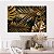 Quadro Decorativo Canvas Folhas de Costela de Adão e Palmeira Douradas Horizontal - Imagem 4