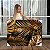 Quadro Decorativo Canvas Folhas de Costela de Adão e Palmeira Douradas Horizontal - Imagem 1