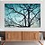 Quadro Decorativo Canvas Paisagem Arvores Galhos Secos Céu Azul Horizontal - Imagem 3