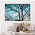 Quadro Decorativo Canvas Paisagem Arvores Galhos Secos Céu Azul Horizontal - Imagem 5
