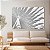 Quadro Decorativo Canvas Paisagem Folhas de Palmeiras Preto e Branco Horizontal - Imagem 3
