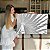 Quadro Decorativo Canvas Paisagem Folhas de Palmeiras Preto e Branco Horizontal - Imagem 7