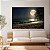 Quadro Decorativo Canvas Paisagem Praia ao Luar Horizontal - Imagem 2