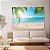Quadro Decorativo Canvas  Paisagem Praia com Palmeiras Horizontal - Imagem 2