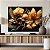 Quadro Decorativo Canvas Folhas Abstratas Fundo Preto Horizontal - Imagem 5