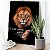 Quadro Decorativo Canvas Leão de Judá Frase A Sorte Favorece os Corajosos - Imagem 3