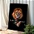 Quadro Decorativo Canvas Leão de Judá Frase A Sorte Favorece os Corajosos - Imagem 4