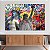 Quadro Decorativo Canvas Asbtrato Arte de Rua com Grafite Estátua da Liberdade Horizontal - Imagem 2