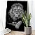Quadro Decorativo Canvas Leão de Judá Preto E Branco Vertical - Imagem 4
