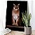 Quadro Decorativo Canvas Animal Selvagem Puma Sentada Fundo Preto Vertical - Imagem 4