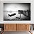 Quadro Decorativo Canvas Paisagem de Ponte e Barco No Lago Black and White Horizontal - Imagem 3