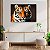 Quadro Decorativo Flutuante Tigre Colorido Fundo Preto Horizontal - Imagem 2