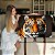 Quadro Decorativo Flutuante Tigre Colorido Fundo Preto Horizontal - Imagem 1