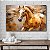 Quadro Decorativo Flutuante Cavalo Abstrato Espatulado Horizontal - Imagem 3