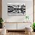 Quadro Decorativo Flutuante Paisagem Lago na Floresta Black and White Horizontal - Imagem 2