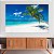 Quadro Decorativo Canvas Paisagem Praia com Palmeiras Horizontal - Imagem 4