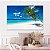 Quadro Decorativo Canvas Paisagem Praia com Palmeiras Horizontal - Imagem 5