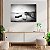 Quadro Decorativo Flutuante Paisagem de Ponte e Barco No Lago Black and White Horizontal - Imagem 2