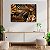 Quadro Decorativo Flutuante Folhas de Costela de Adão e Palmeira Douradas Horizontal - Imagem 4
