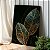 Quadro Decorativo Canvas Abstrato Folhas Gold Shine Vertical - Imagem 2