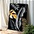 Quadro Decorativo Canvas Folhas e Costela de Adão Abstratas Vertical - Imagem 2