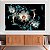Quadro Decorativo Canvas Floral Artístico Abstrato Flores Brancas Horizontal - Imagem 2