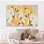 Quadro Decorativo Canvas Florais Artístico Copo de Leite Dourado Horizontal - Imagem 5