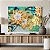 Quadro Decorativo Canvas Abstrato Floral Pérola Artístico Flor Dourada Horizontal - Imagem 3