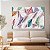 Quadro Decorativo Canvas Folhas Coloridas entre Brancas Abstratas Horizontal - Imagem 2