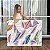 Quadro Decorativo Canvas Folhas Coloridas entre Brancas Abstratas Horizontal - Imagem 1