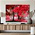 Quadro Decorativo Canvas Paisagem Natureza Parque de Árvores com Folhas Vermelhas Horizontal - Imagem 3