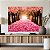 Quadro Decorativo Canvas Paisagem de Túnel de Árvores de Flores Cor de Rosa Horizontal - Imagem 3