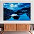 Quadro Decorativo Canvas Paisagem de Floresta sob a Luz do Luar Horizontal - Imagem 5
