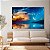 Quadro Decorativo Canvas Paisagem do Anoitecer com a Lua Horizontal - Imagem 2