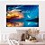 Quadro Decorativo Canvas Paisagem do Anoitecer com a Lua Horizontal - Imagem 4