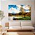 Quadro Decorativo Canvas Paisagem Outono Barco Azul na Represa Horizontal - Imagem 4