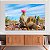 Quadro Decorativo Canvas Natureza Floral Cacto com Flor Rosa Horizontal - Imagem 2