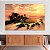 Quadro Decorativo Canvas Paisagem de Por do Sol em meio a Oasis no Deserto Horizontal - Imagem 3